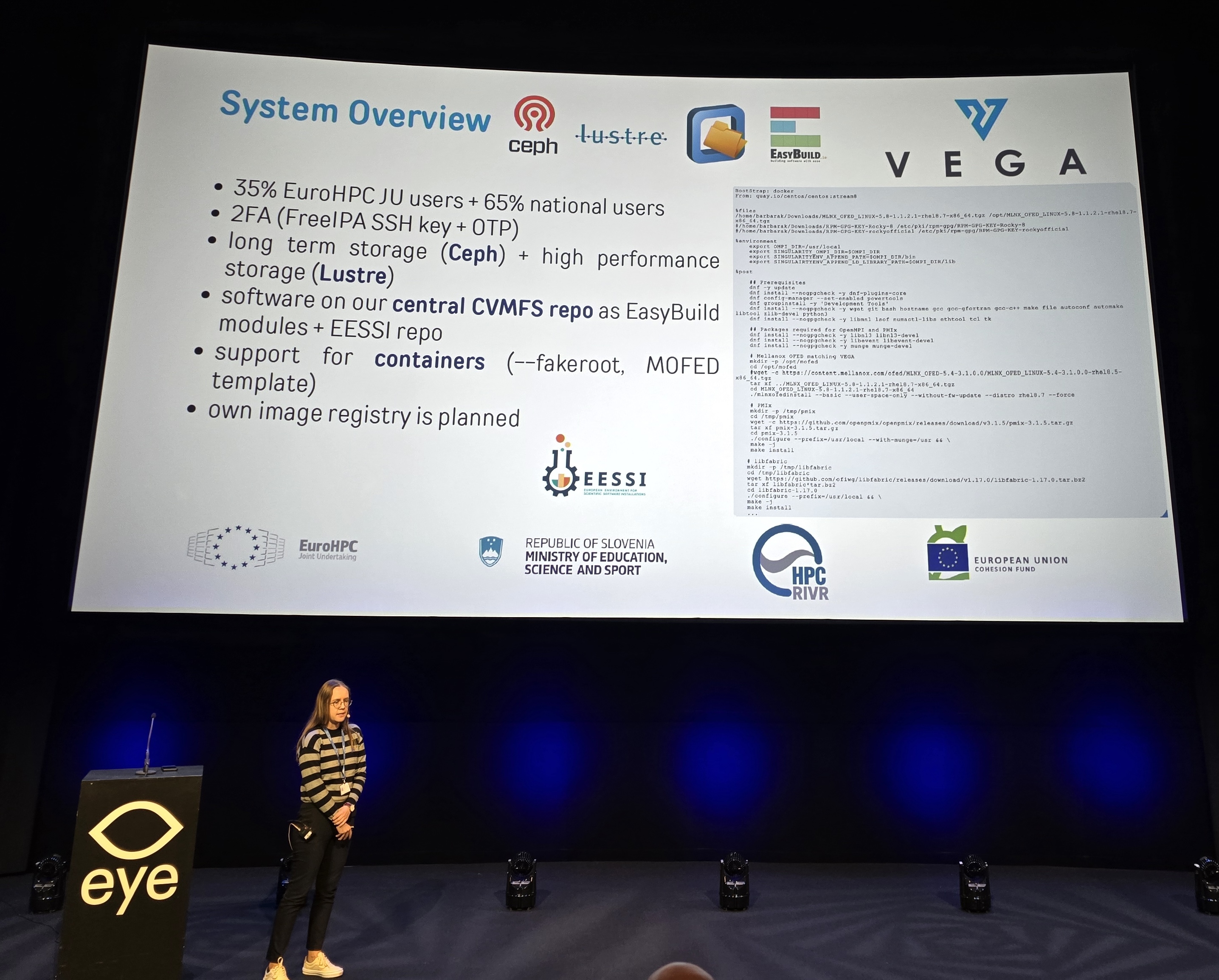 System overview of Vega being presented